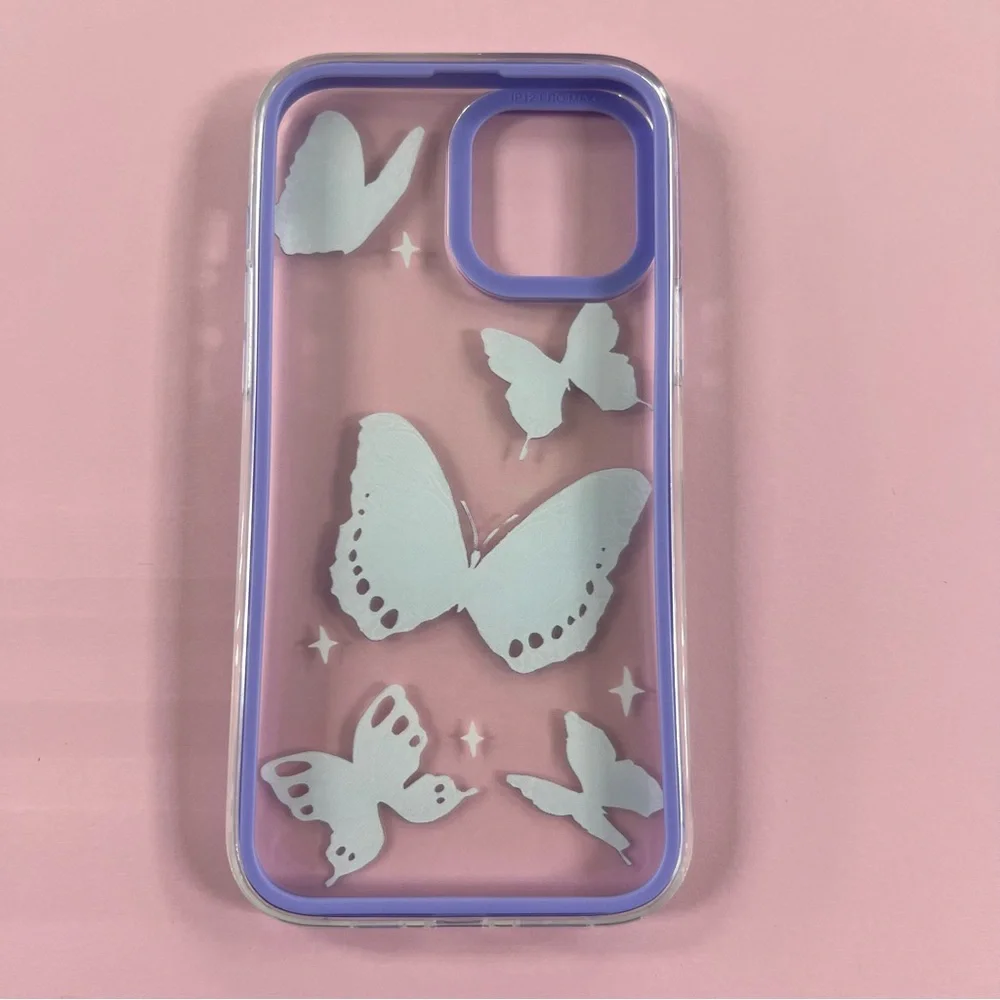 iPhone 12 Pro Max Clear purple butterfly phone case #butterflyphonecase